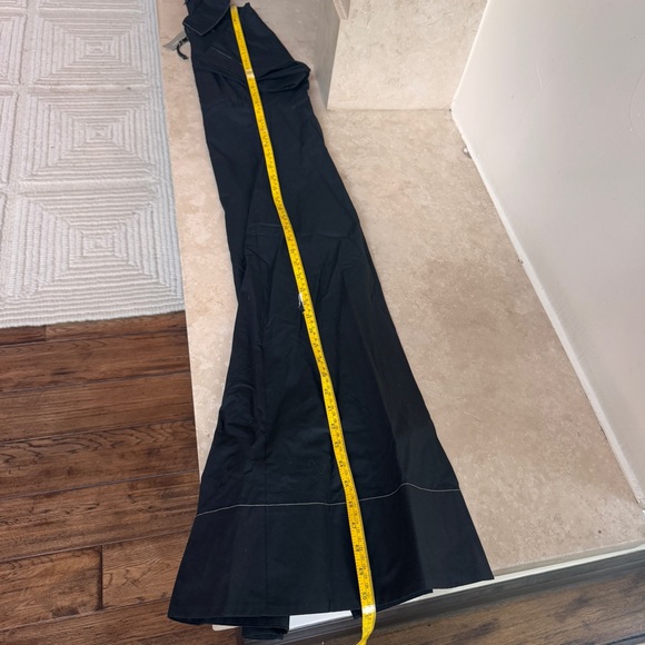 J Crew Black Zip Up Shirt Dress Short Sleeve Midi Women Sz 14 Fit Flare Pockets - Picture 9 of 13